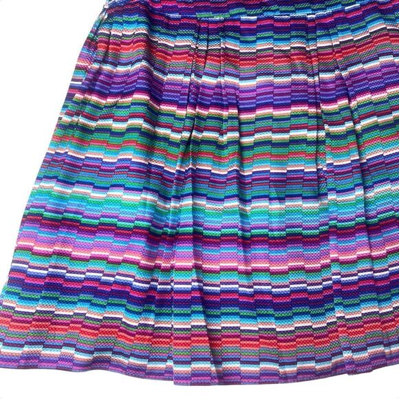 Shoshanna Fit & Flare Sleeveless Kaleidoscope Silk Dress Multicolor Sz 10 - Picture 6 of 12
